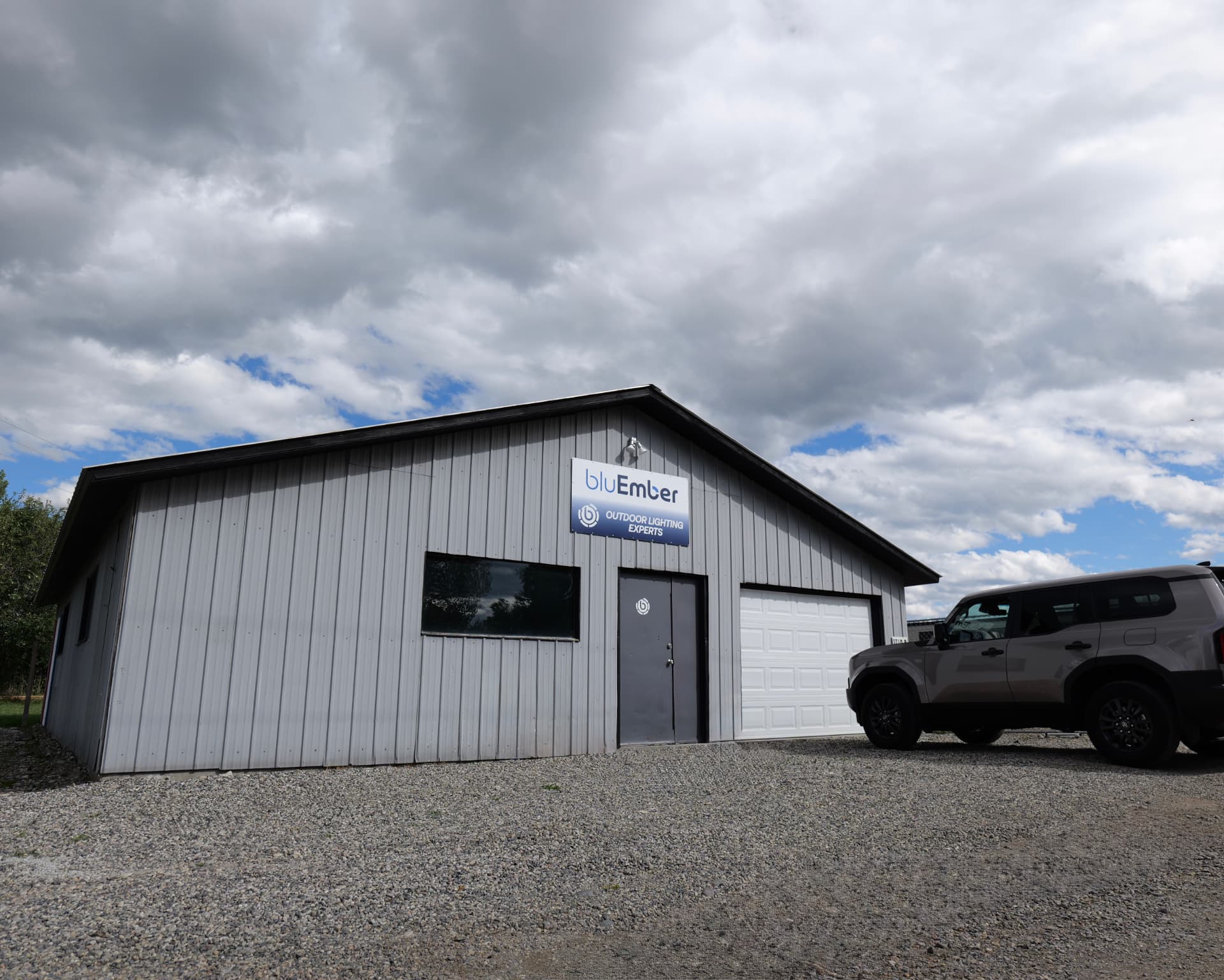Permanent outdoor lighting installed by bluEmber in Bozeman, Montana